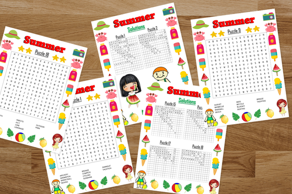 Summer Puzzles - Find the Words