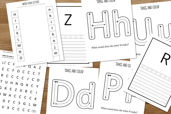 Alphabets - Tracing, Mazes and Matching