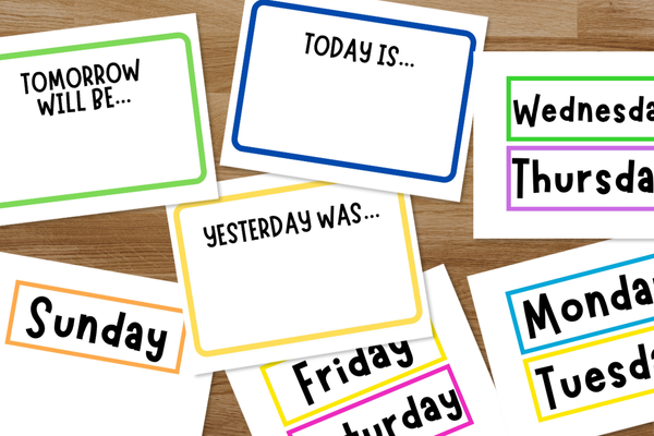Days of the Week - Laminate, Cut & Stick