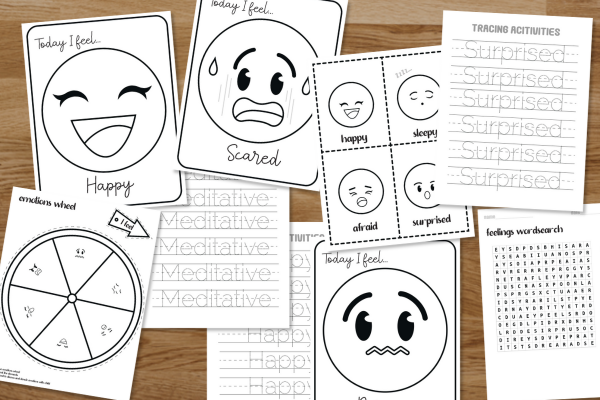 Understand emotions - includes tracing, flashcards and more