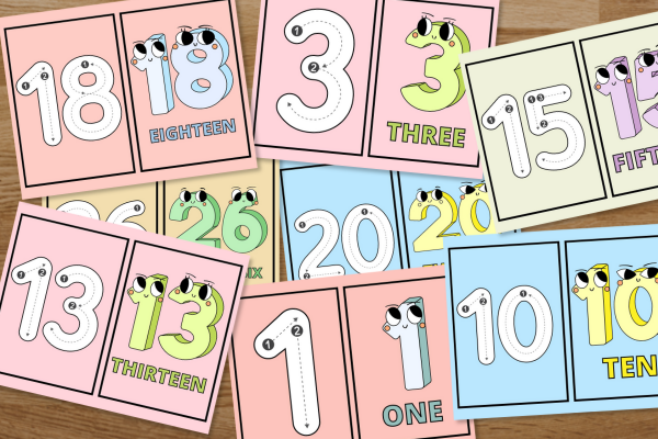 Number Flashcards - 1 to 30