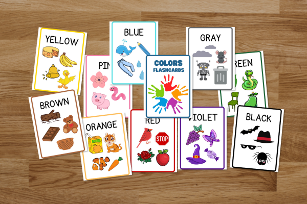 Colors Flashcards with related items