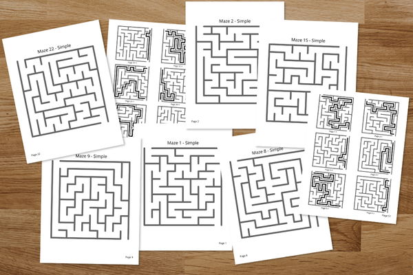 50 Rectangular Mazes