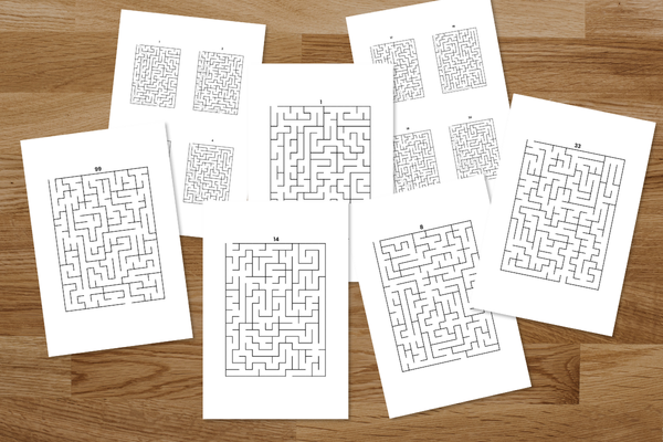 100 Maze Puzzles