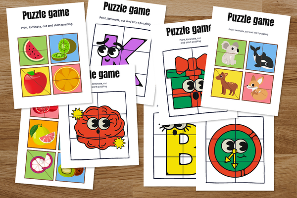 Cut and Join Puzzles - Simple