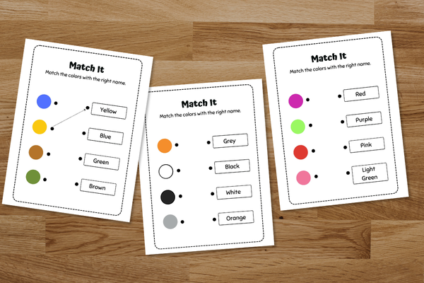 Color Word "Match It" Cards