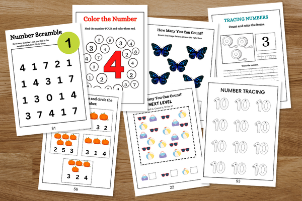 Number Discovery - Tracing, Coloring, Counting