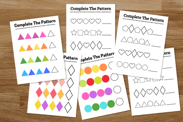 Complete the Pattern (Shapes & Colors)