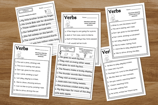 Circle the Verbs