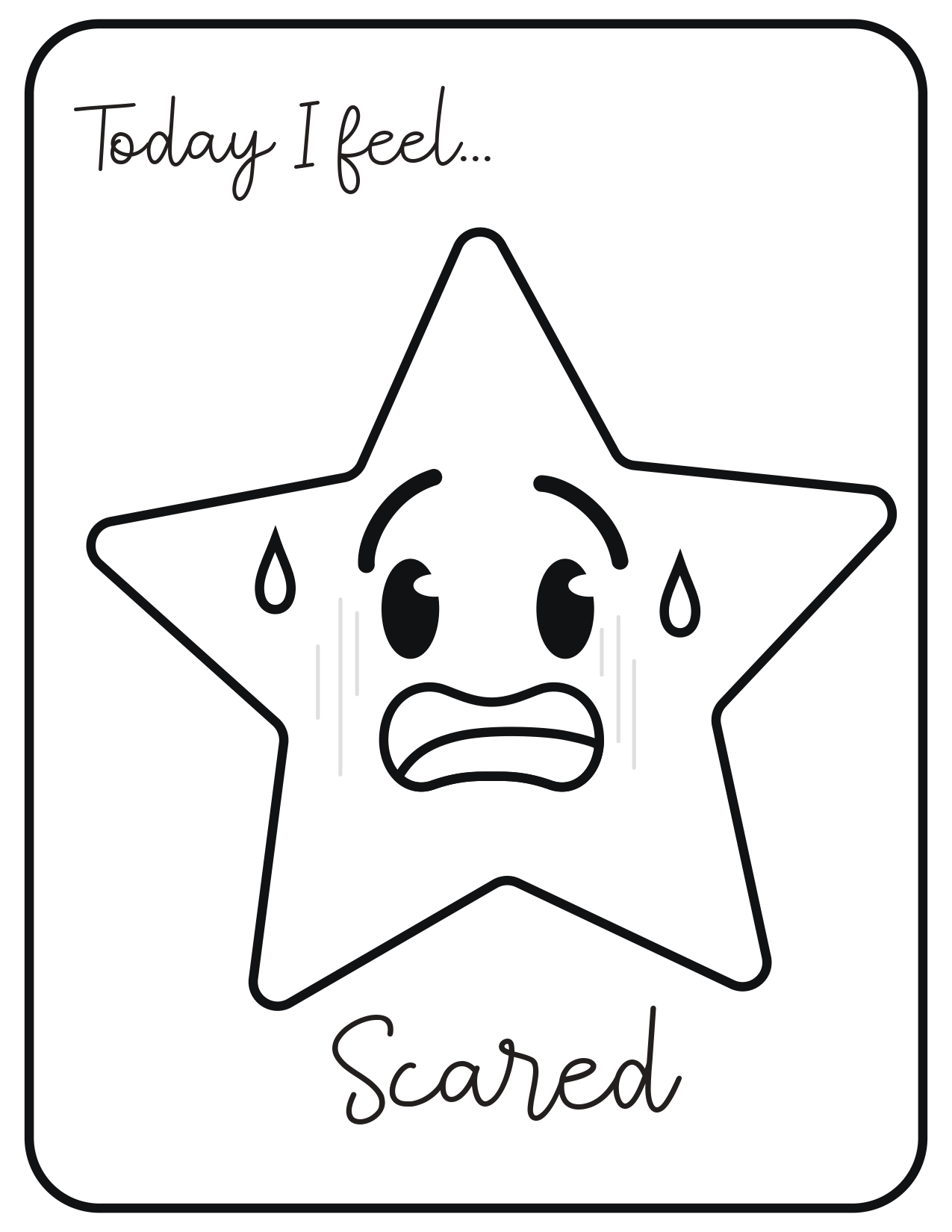 Emotions Coloring Worksheet