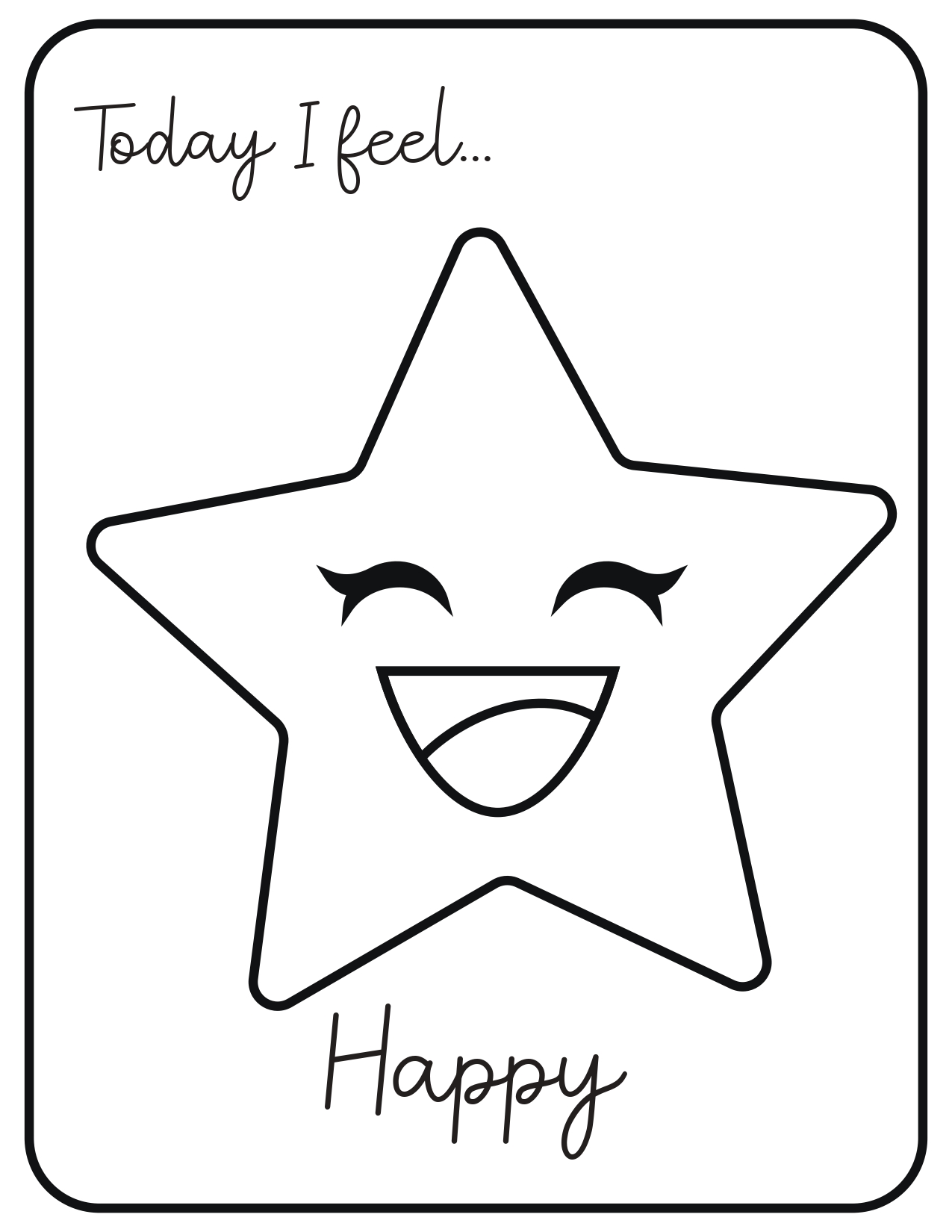Emotions Coloring Worksheet