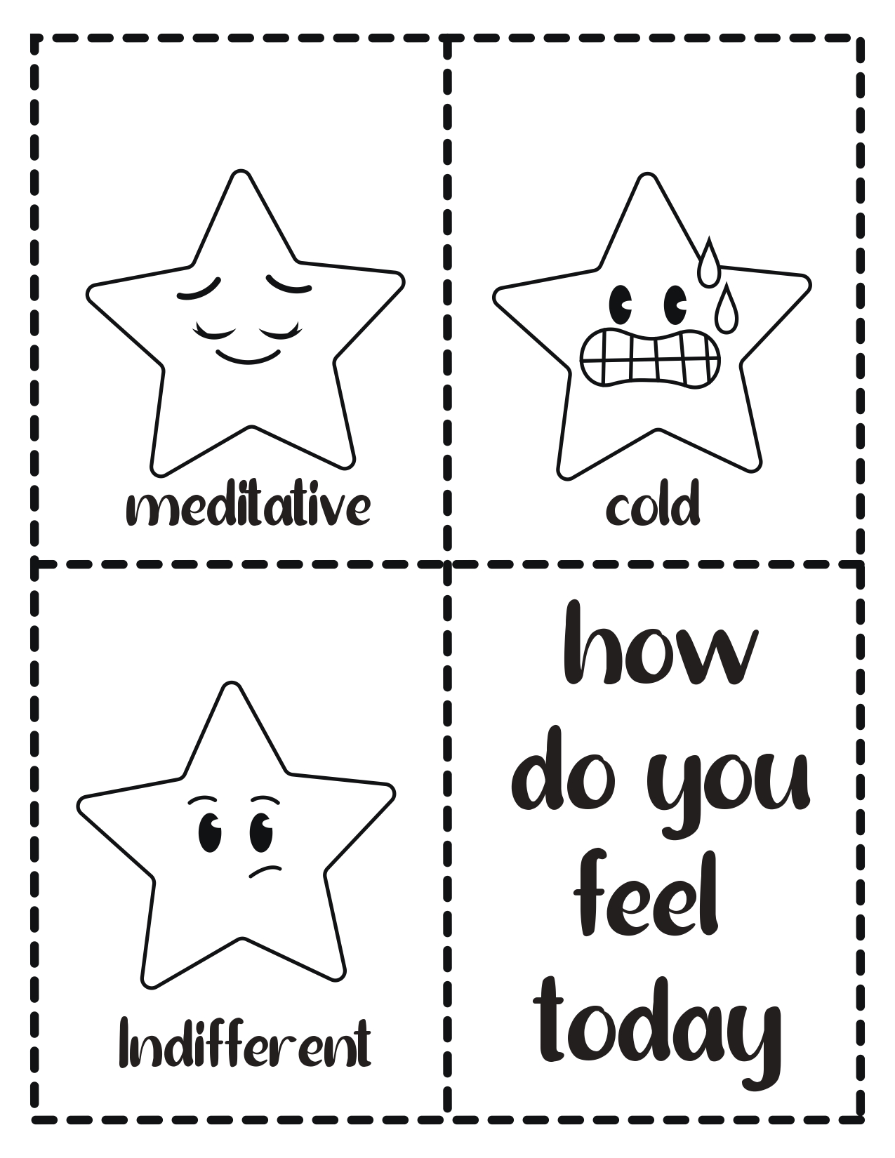 Emotions Coloring Worksheet