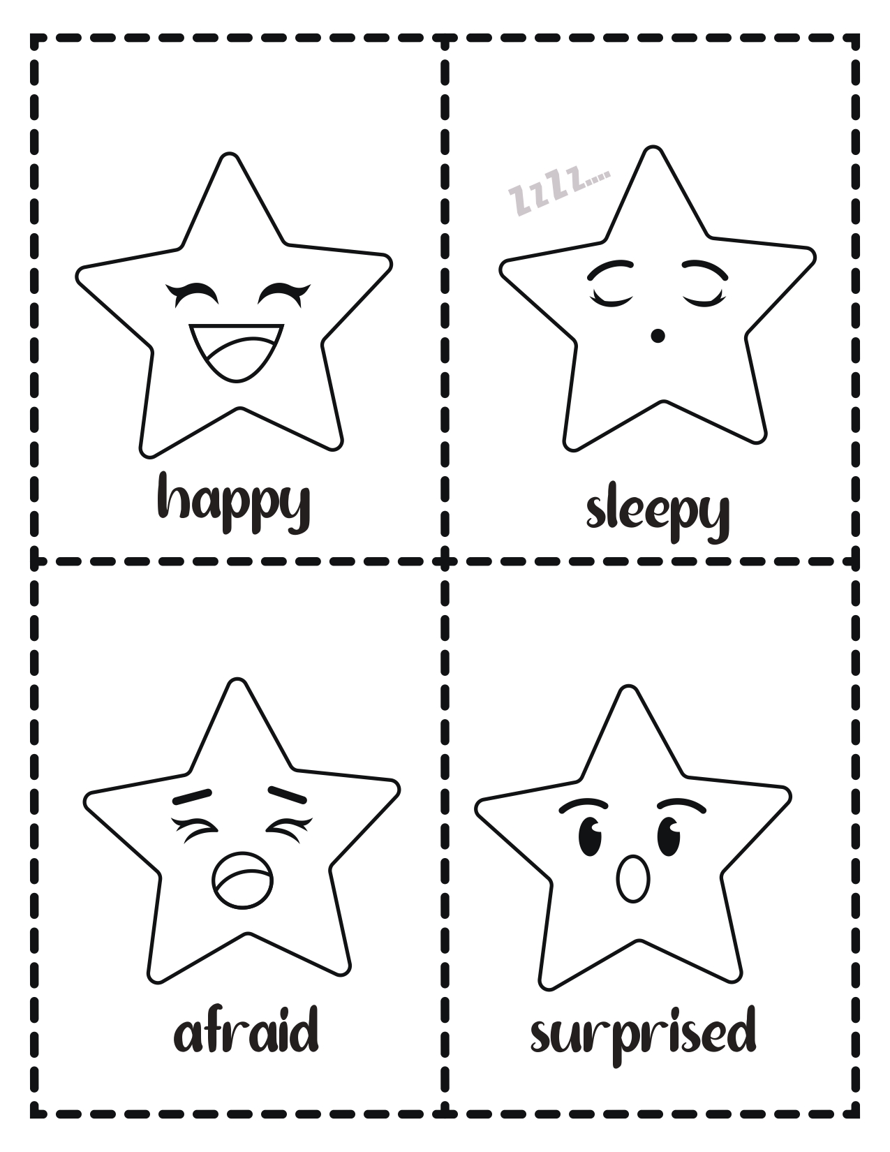 Emotions Coloring Worksheet