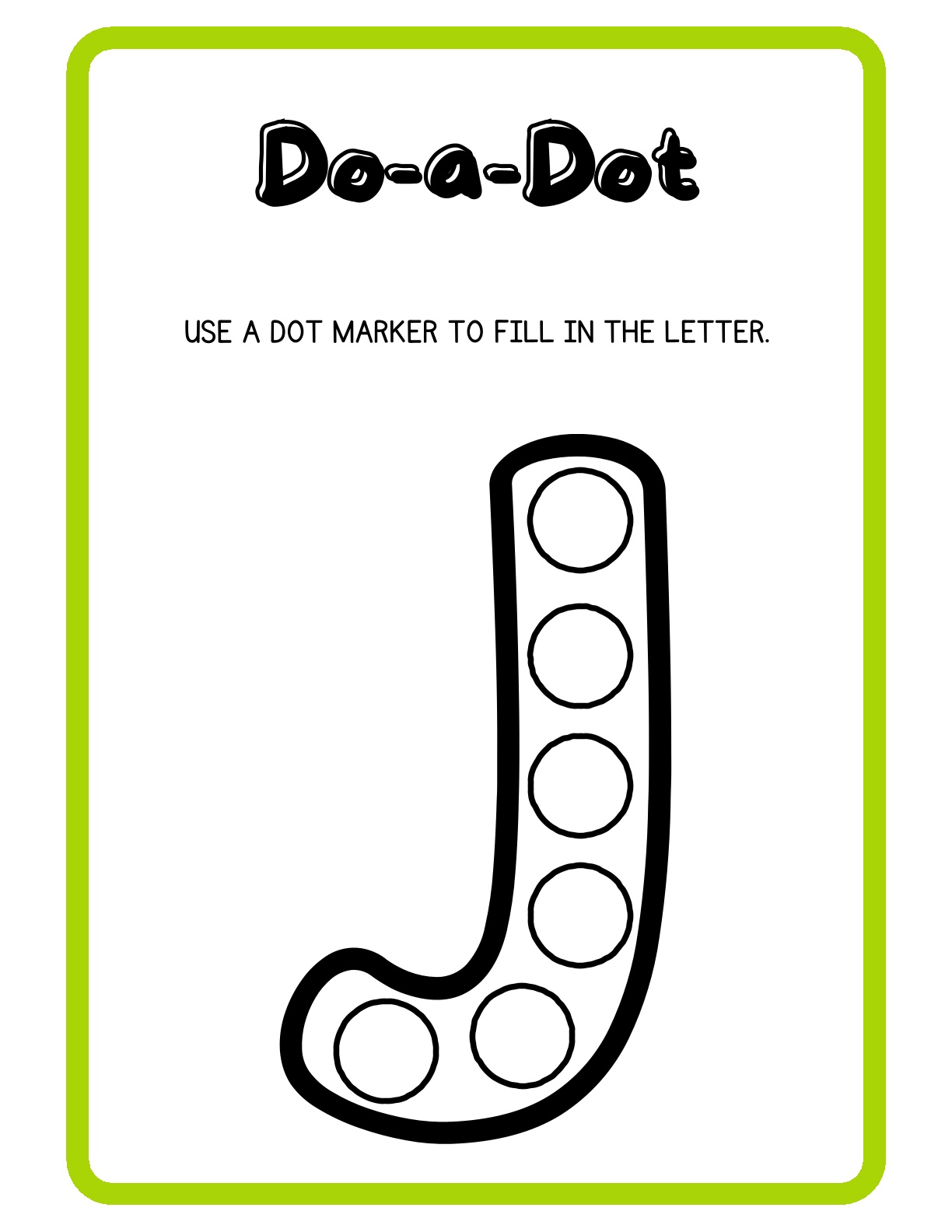 Do-a-dot activities