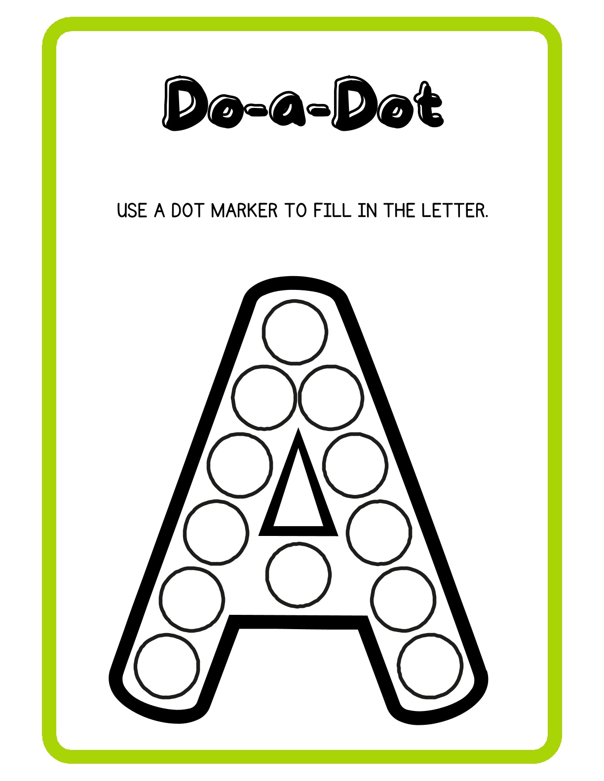 Do-a-dot activities