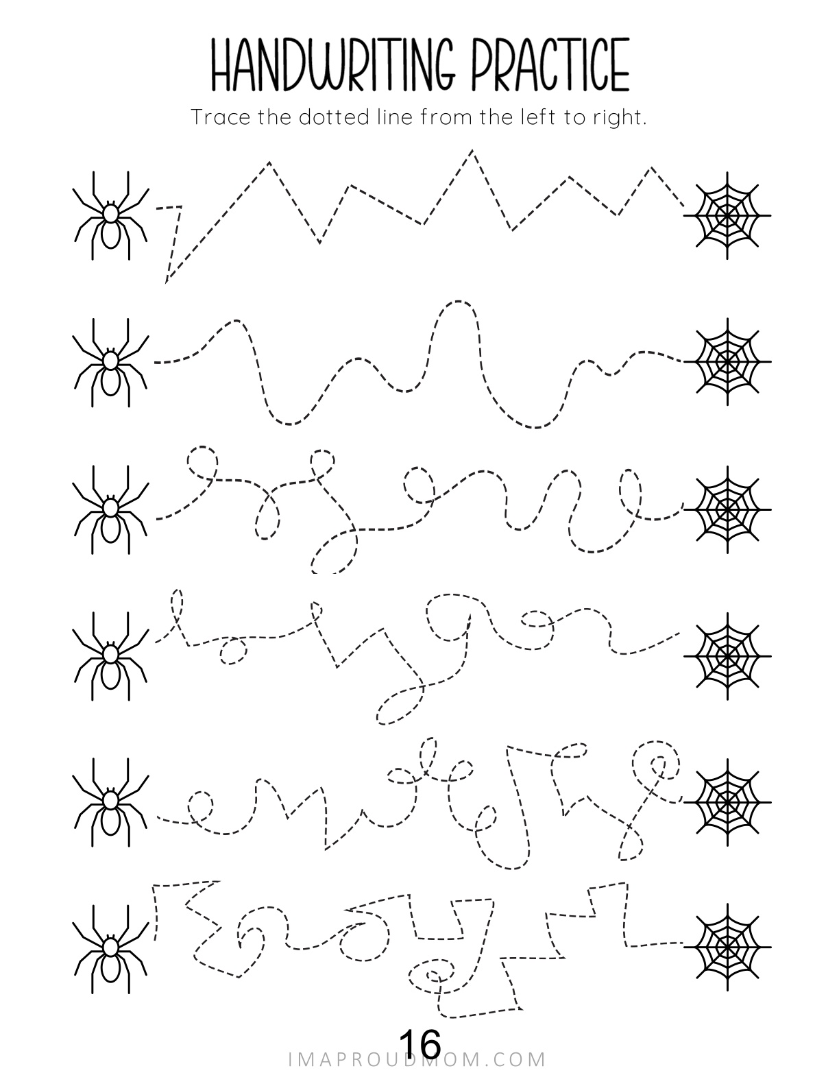 First Step in Handwriting - Tracing lines