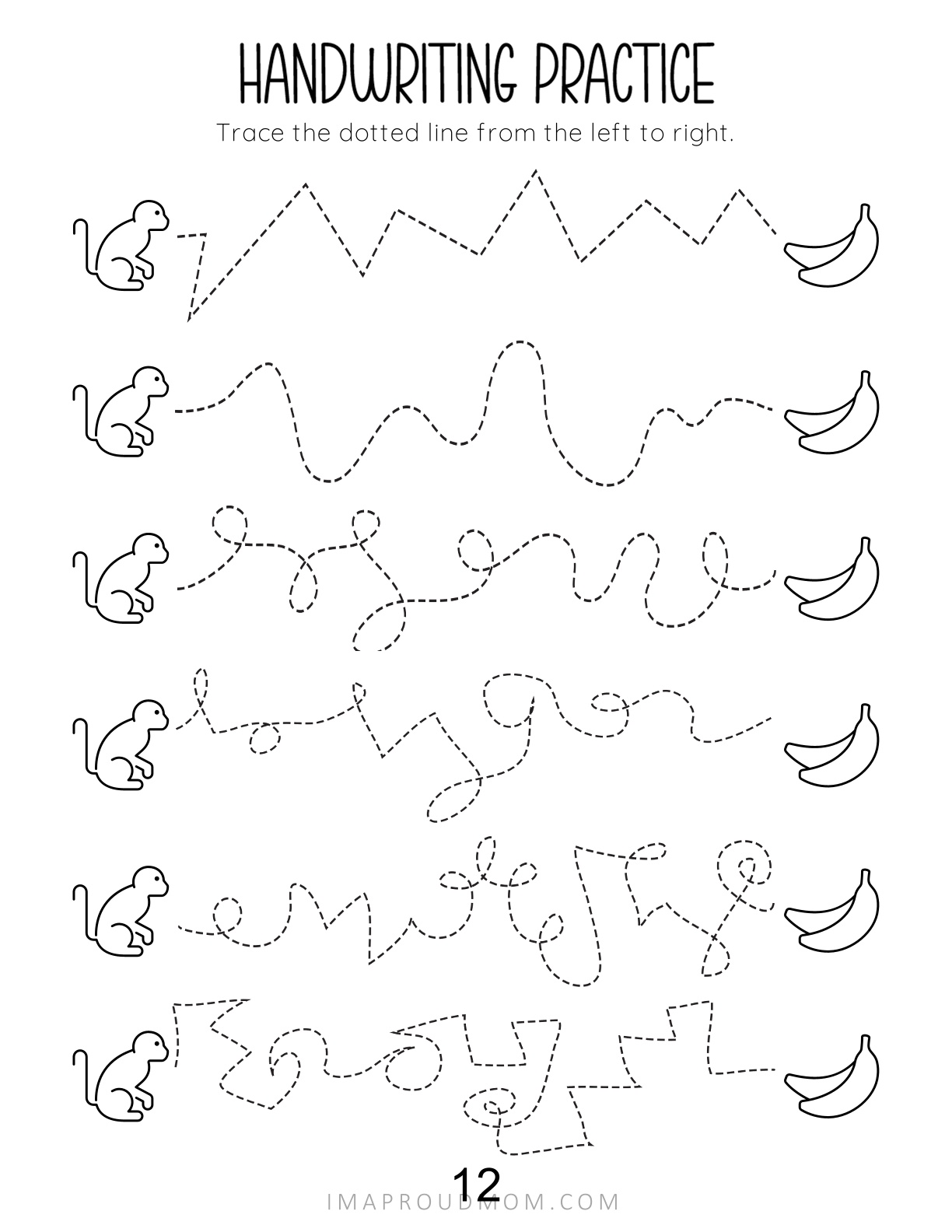 First Step in Handwriting - Tracing lines