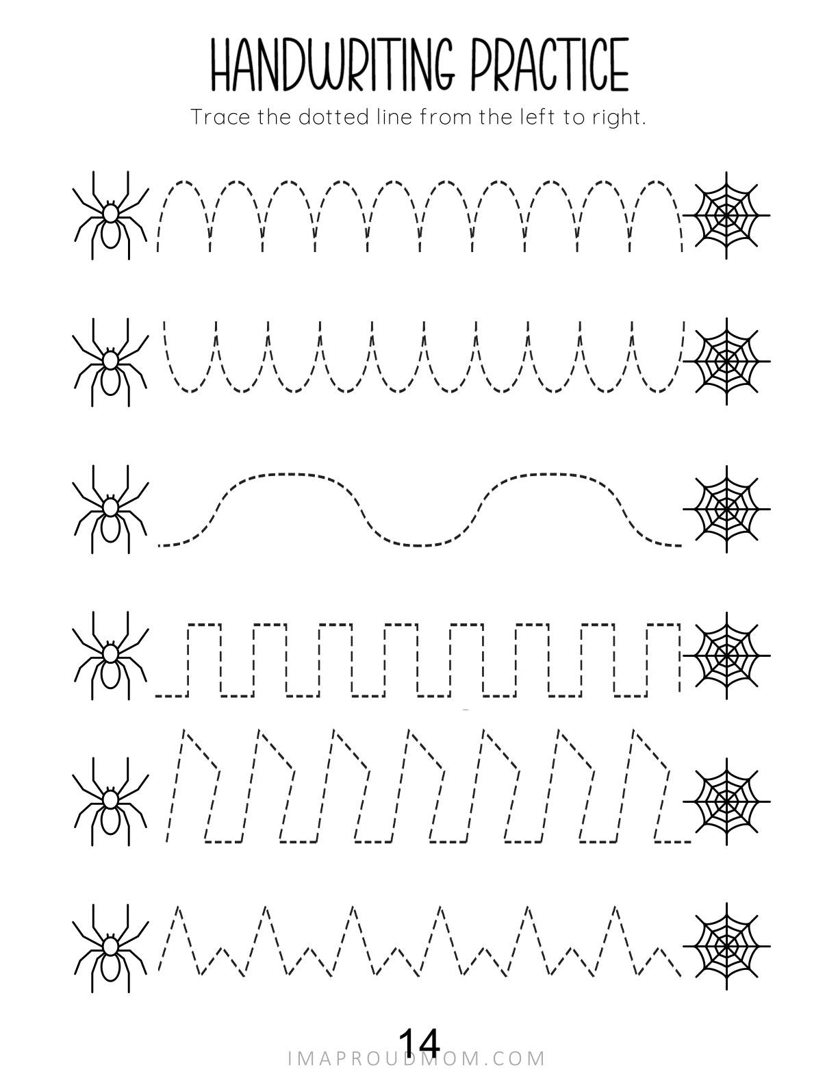First Step in Handwriting - Tracing lines