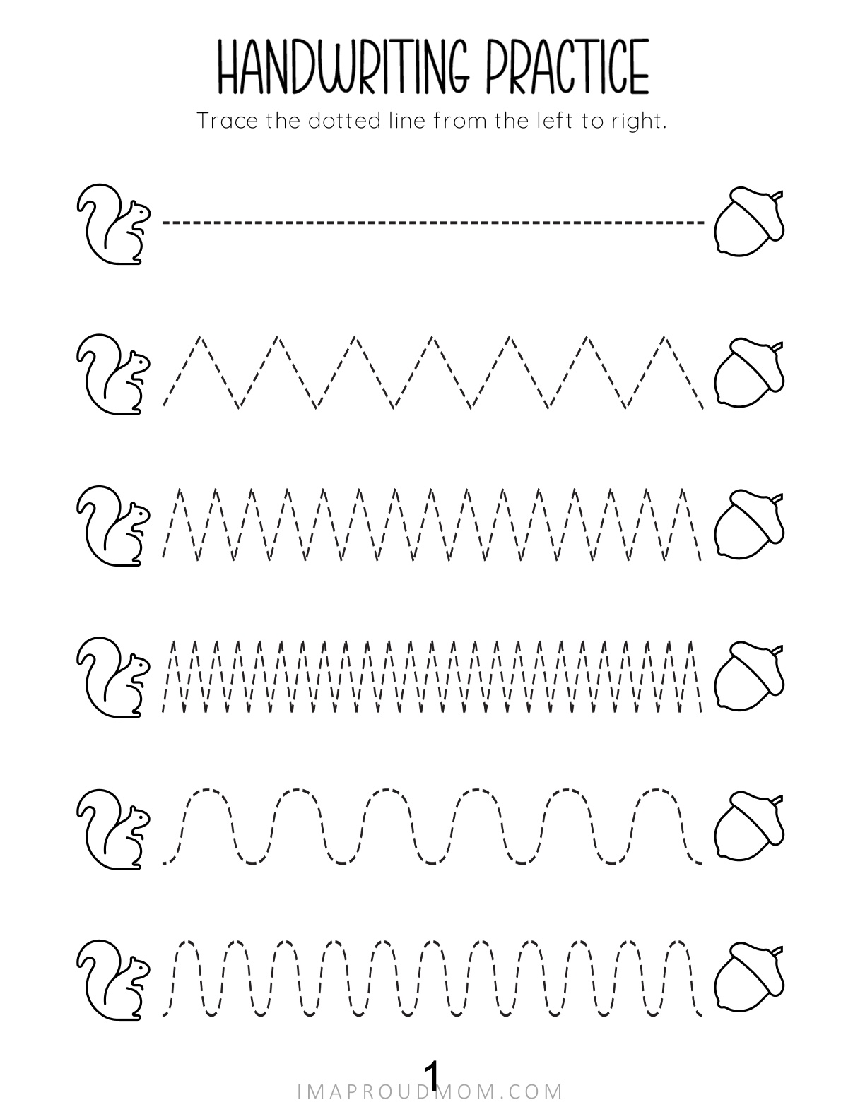 First Step in Handwriting - Tracing lines