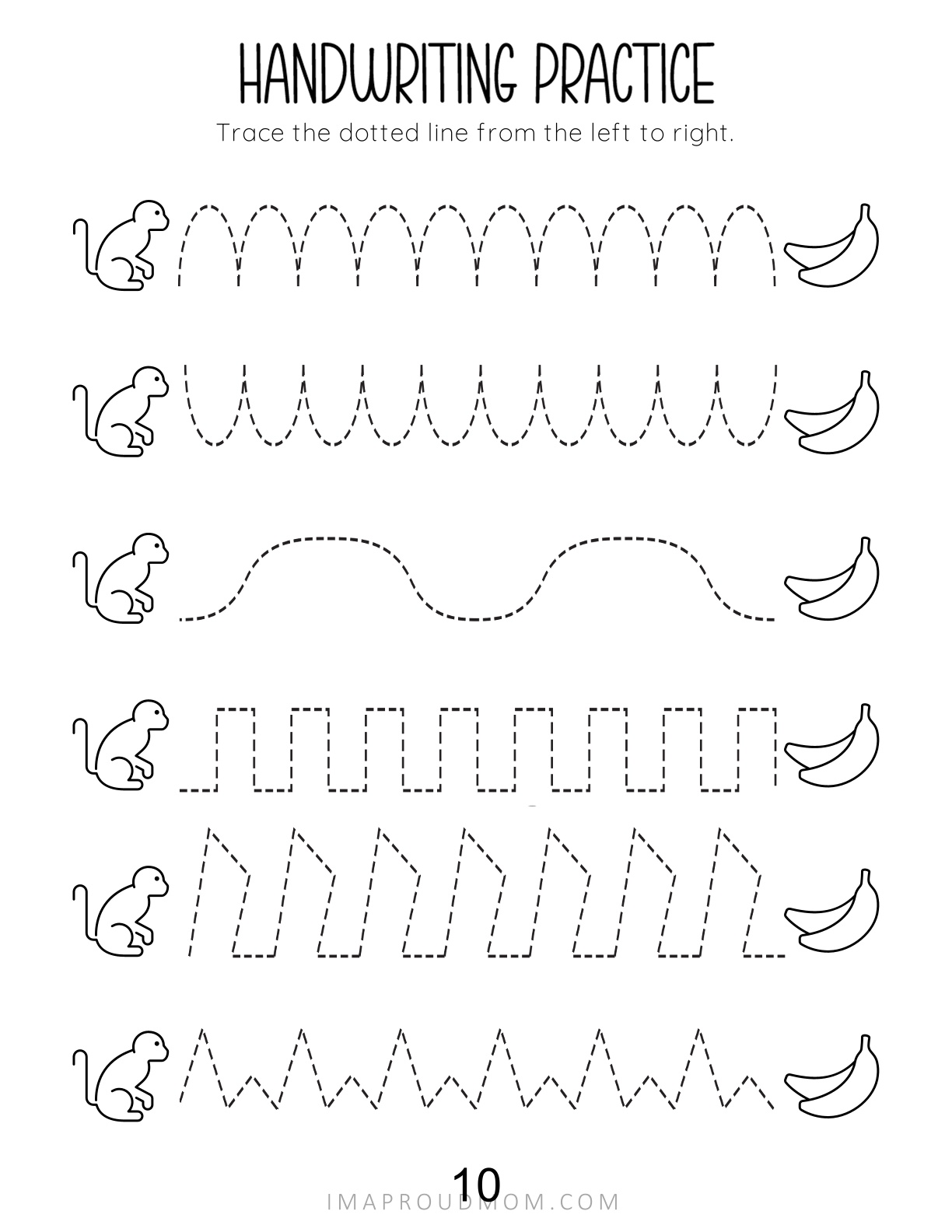 First Step in Handwriting - Tracing lines