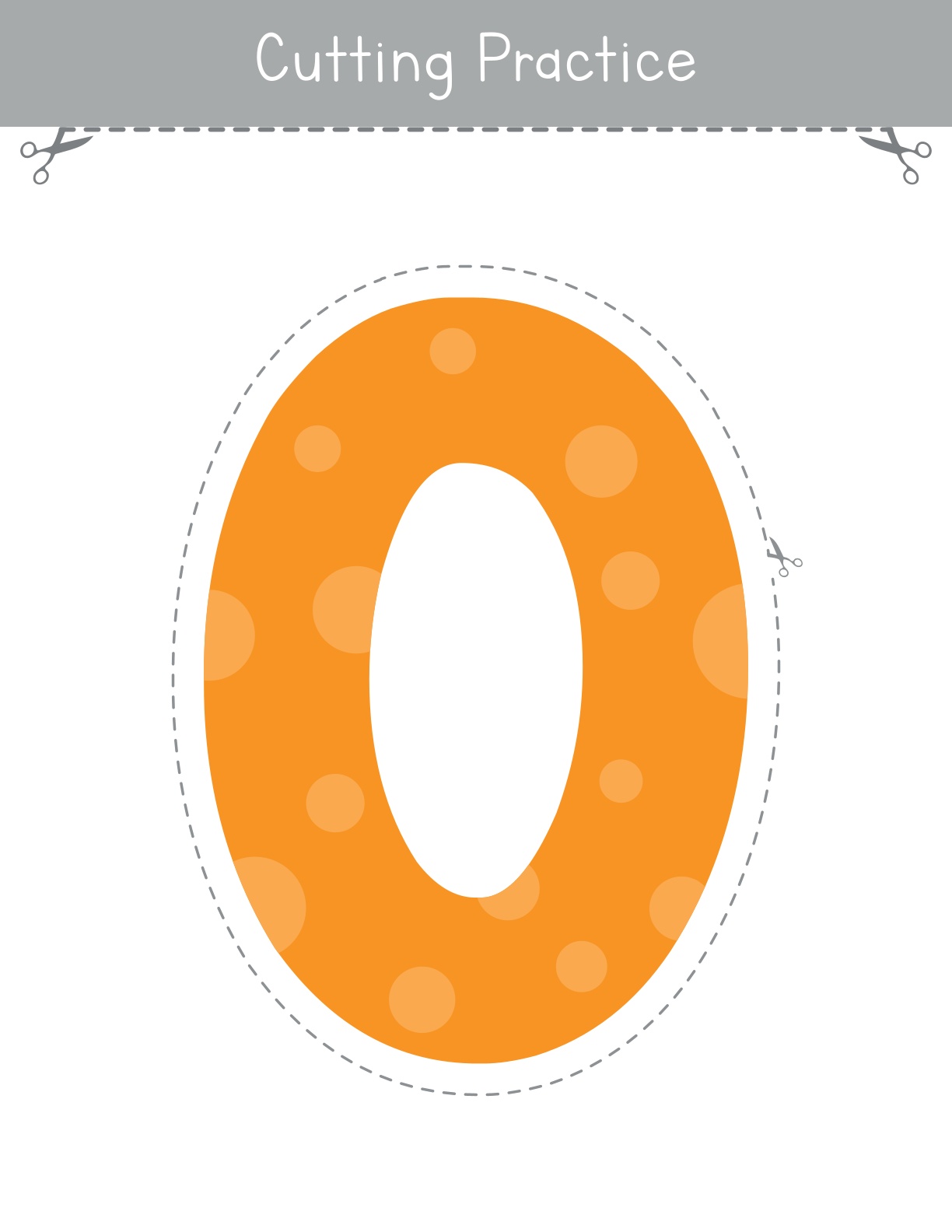Number Cutting Worksheet