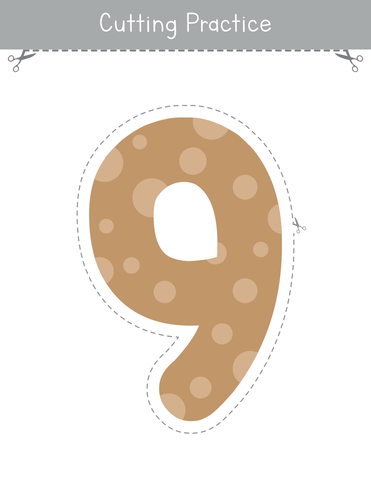 Number Cutting Worksheet