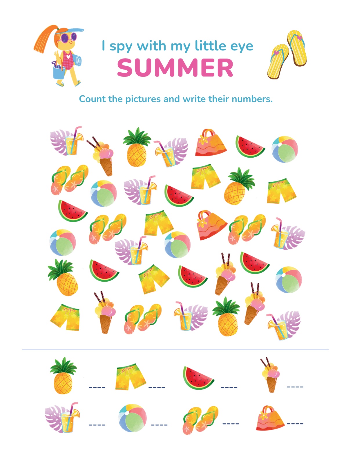 Summer Activities - Sentence Writing, Patterns, Puzzles and more