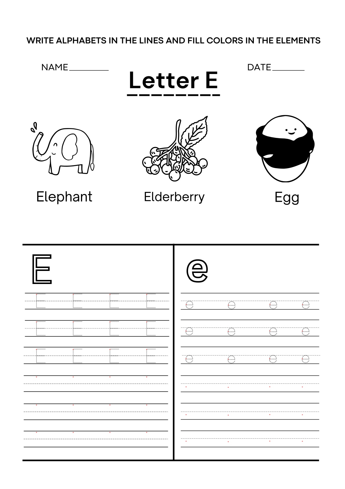 Alphabets - Tracing and Puzzles