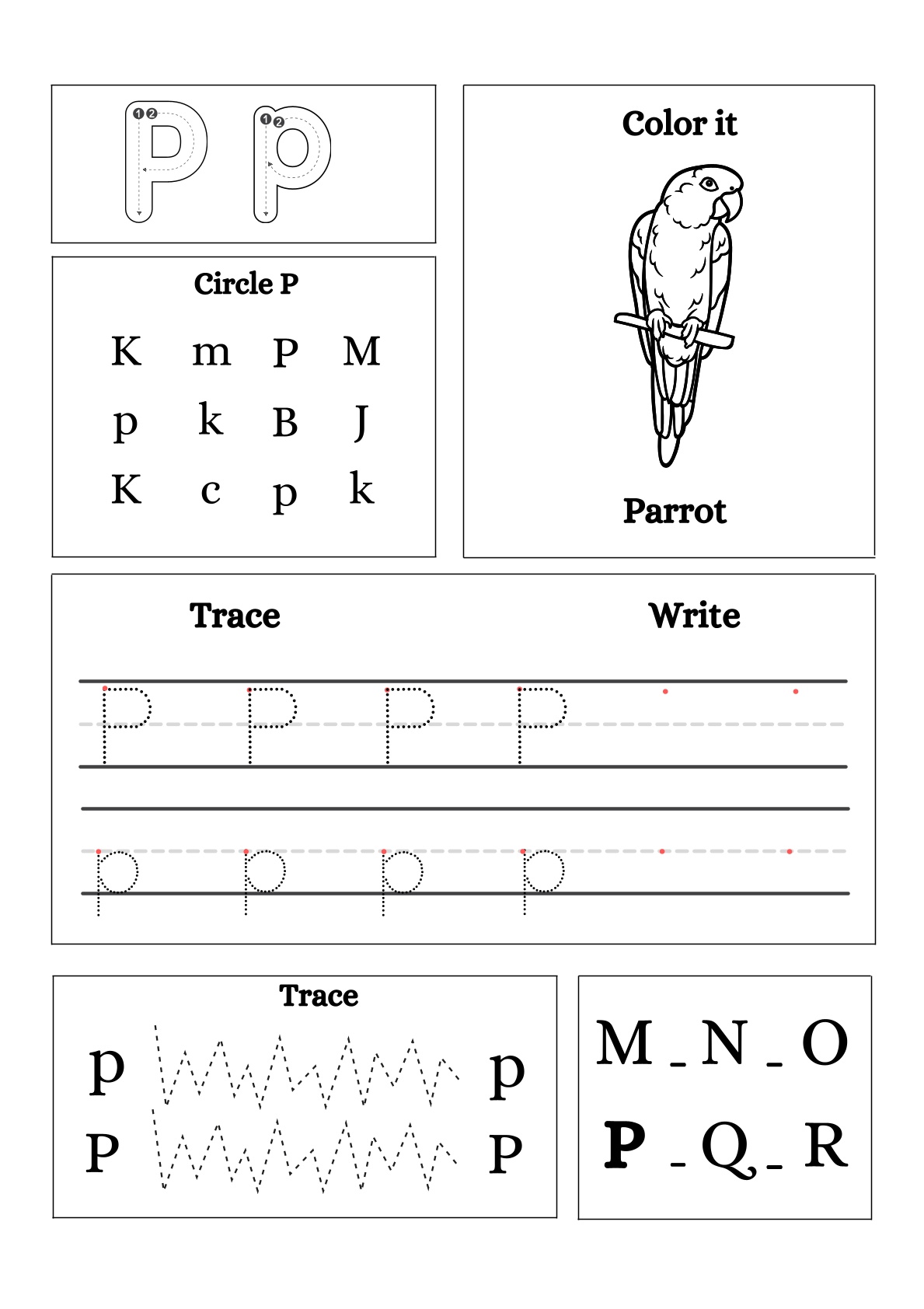 Alphabets - Tracing and Puzzles