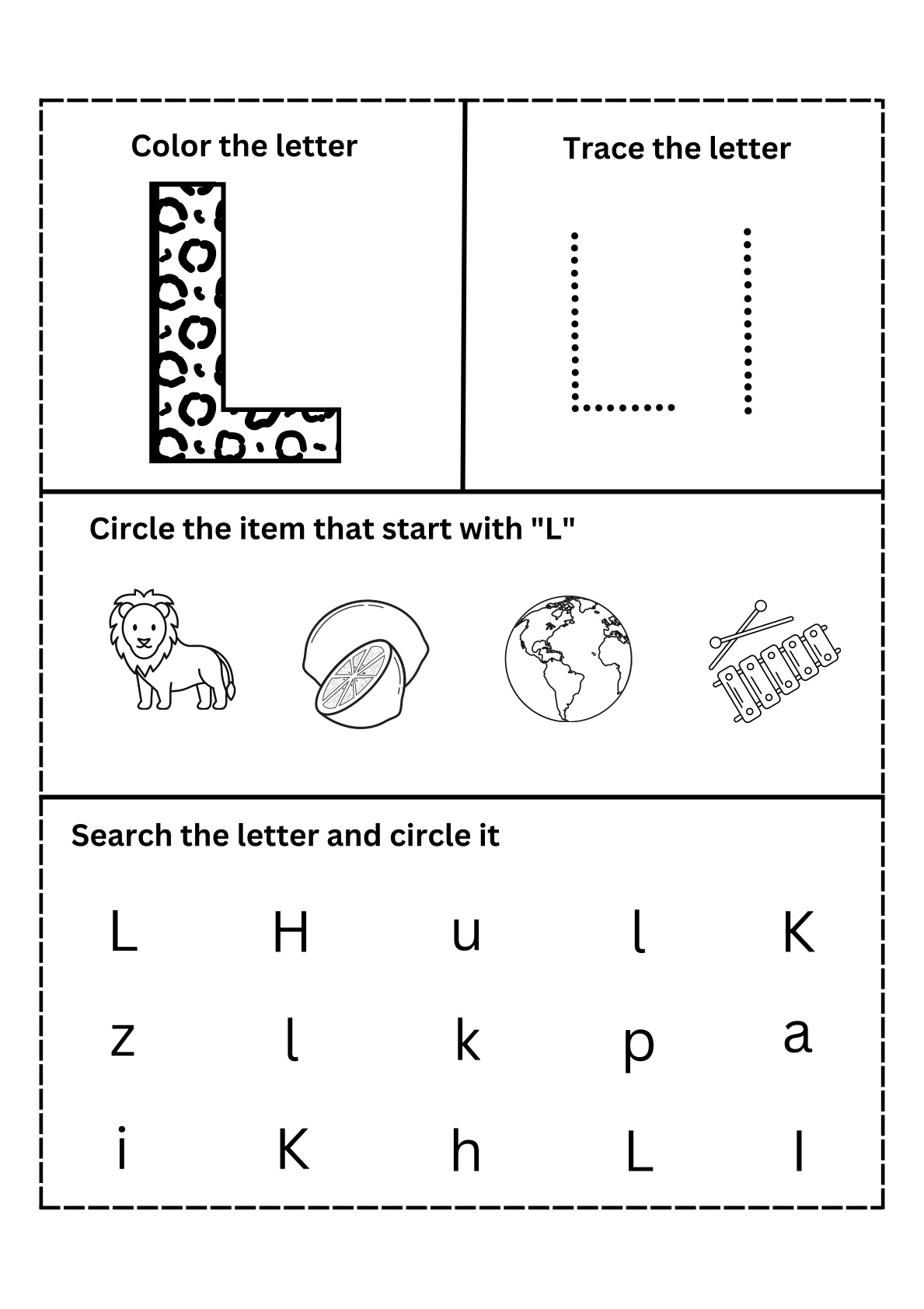 Alphabets - Tracing and Puzzles