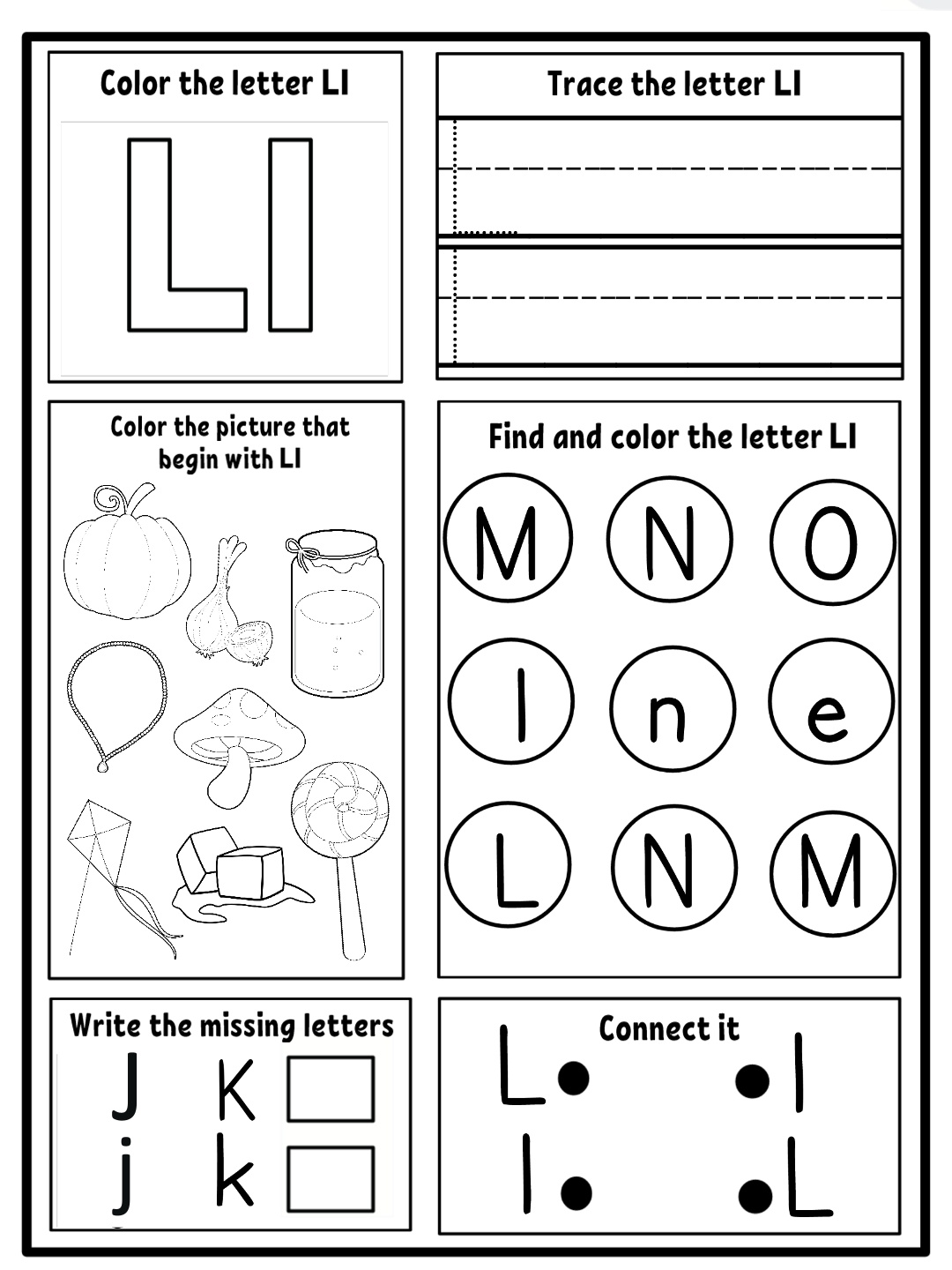 Alphabet Activity - Trace, Color, Connect