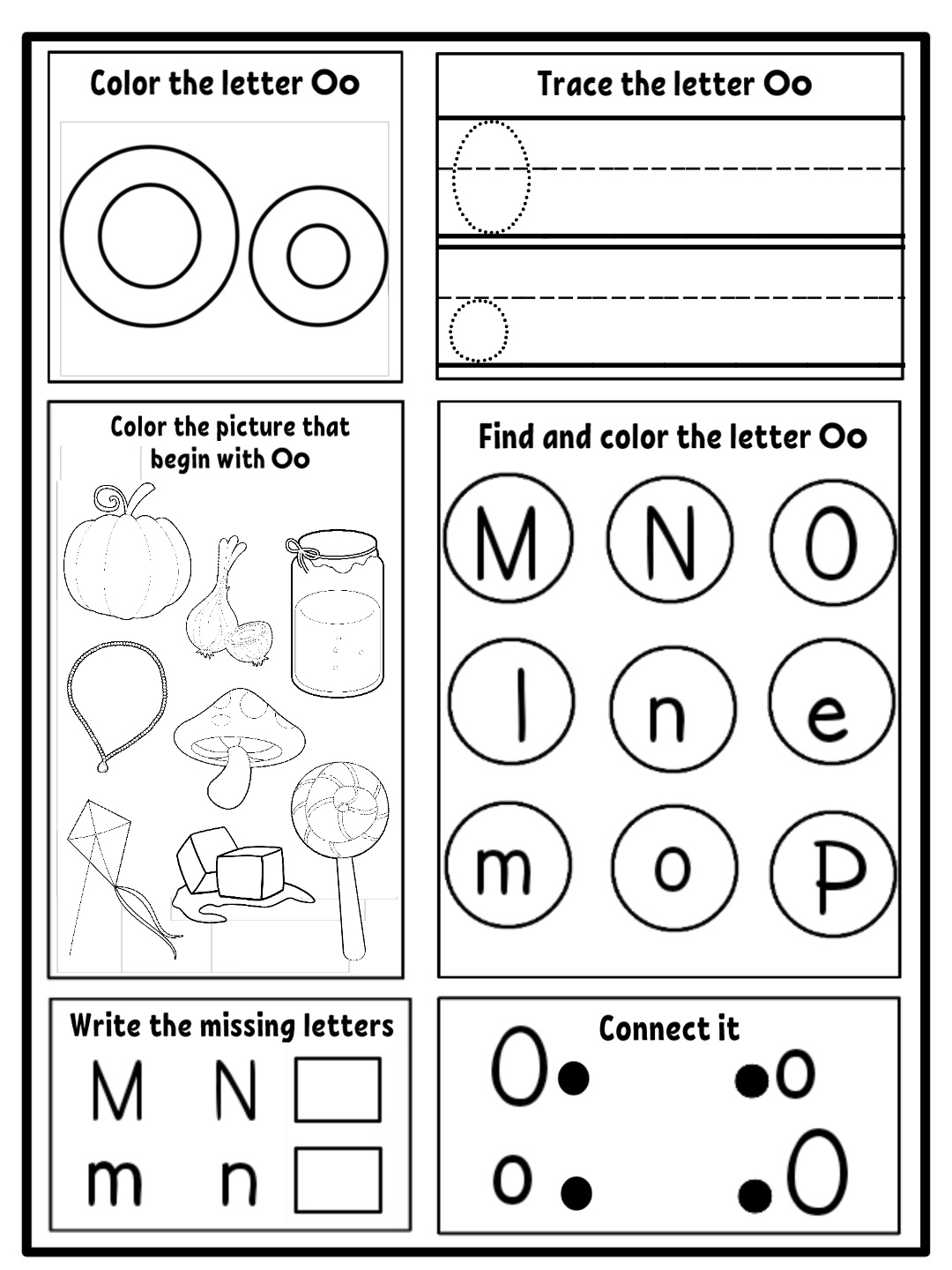 Alphabet Activity - Trace, Color, Connect