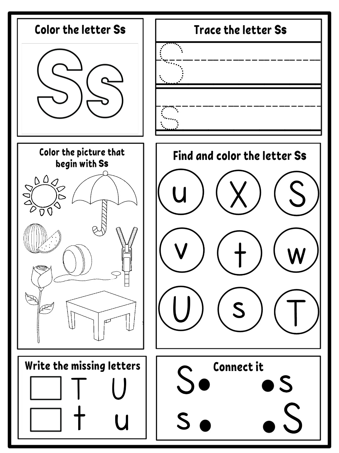 Alphabet Activity - Trace, Color, Connect
