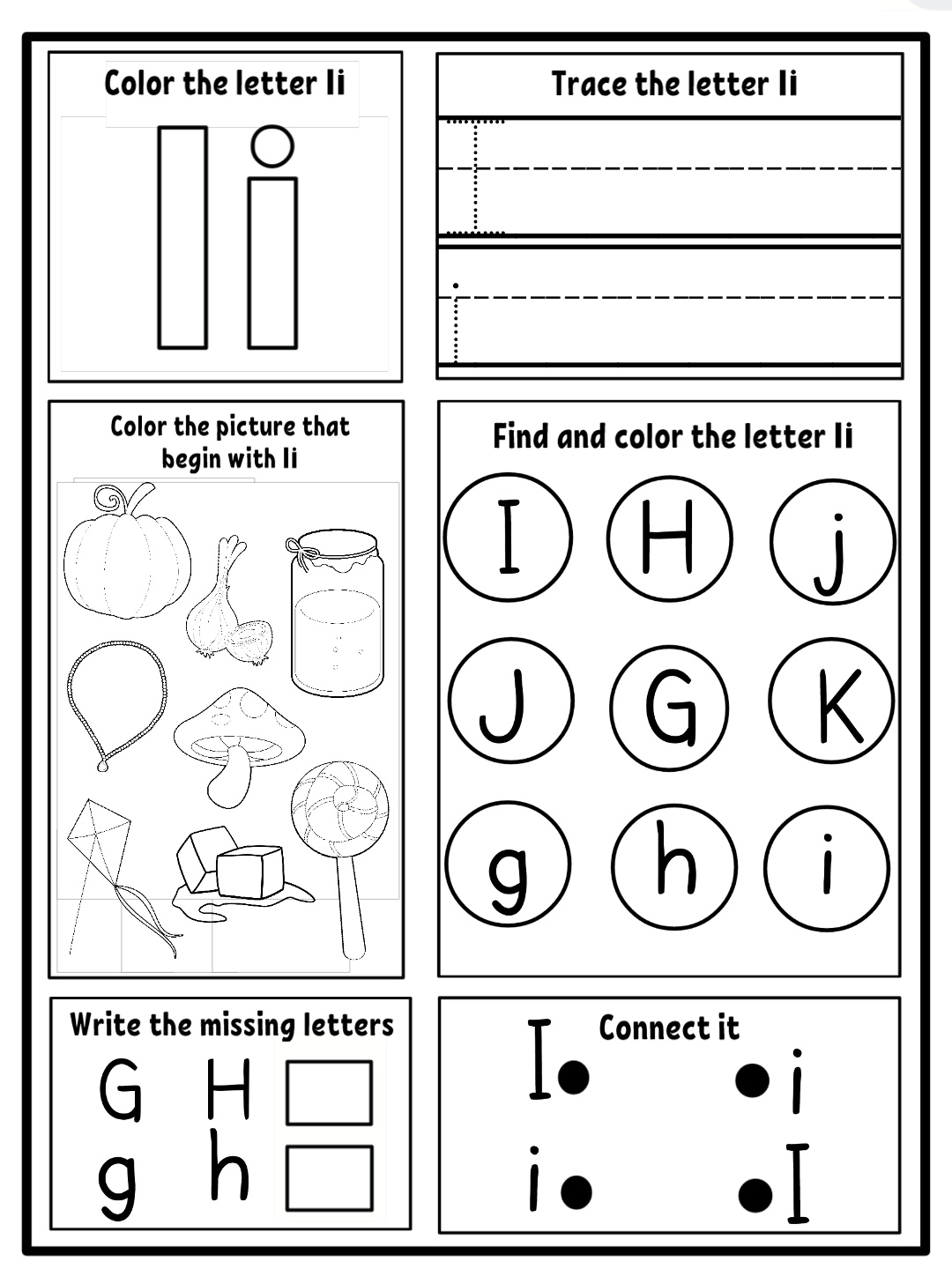 Alphabet Activity - Trace, Color, Connect