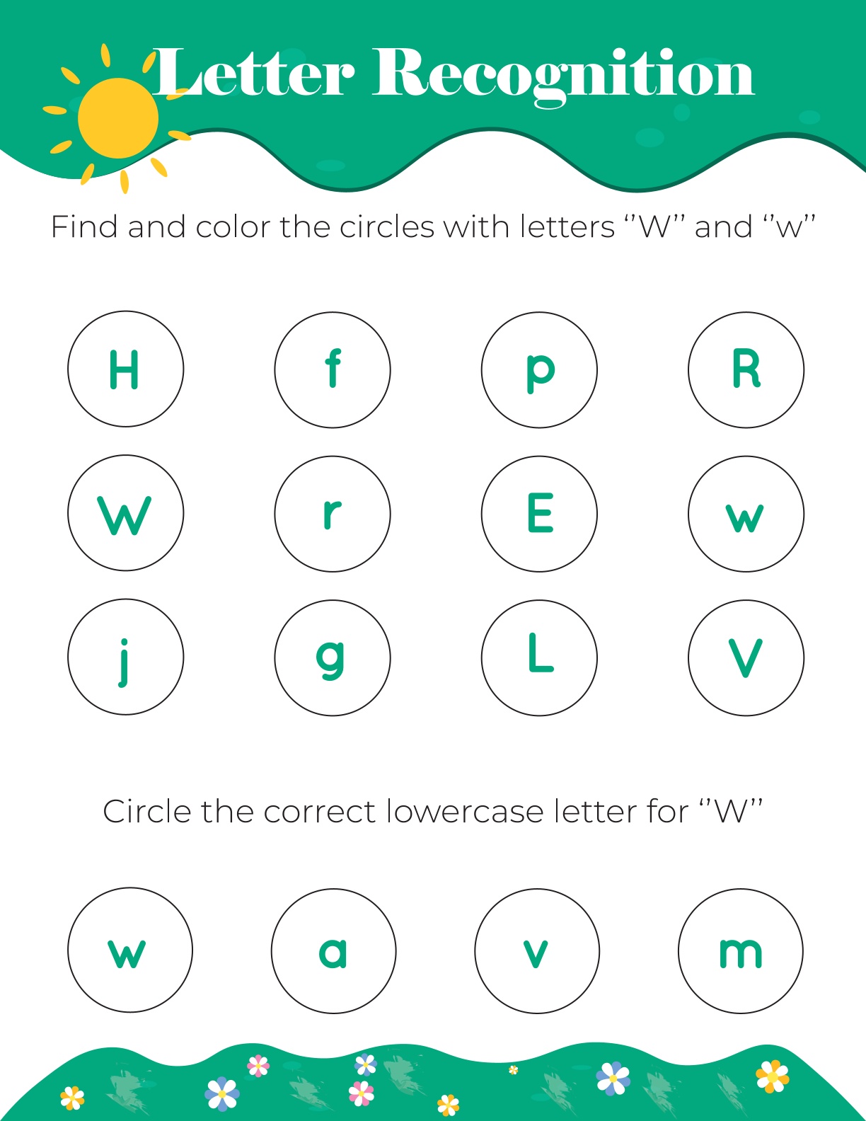 Alphabets - Recognition, Tracing, Sounds Identification
