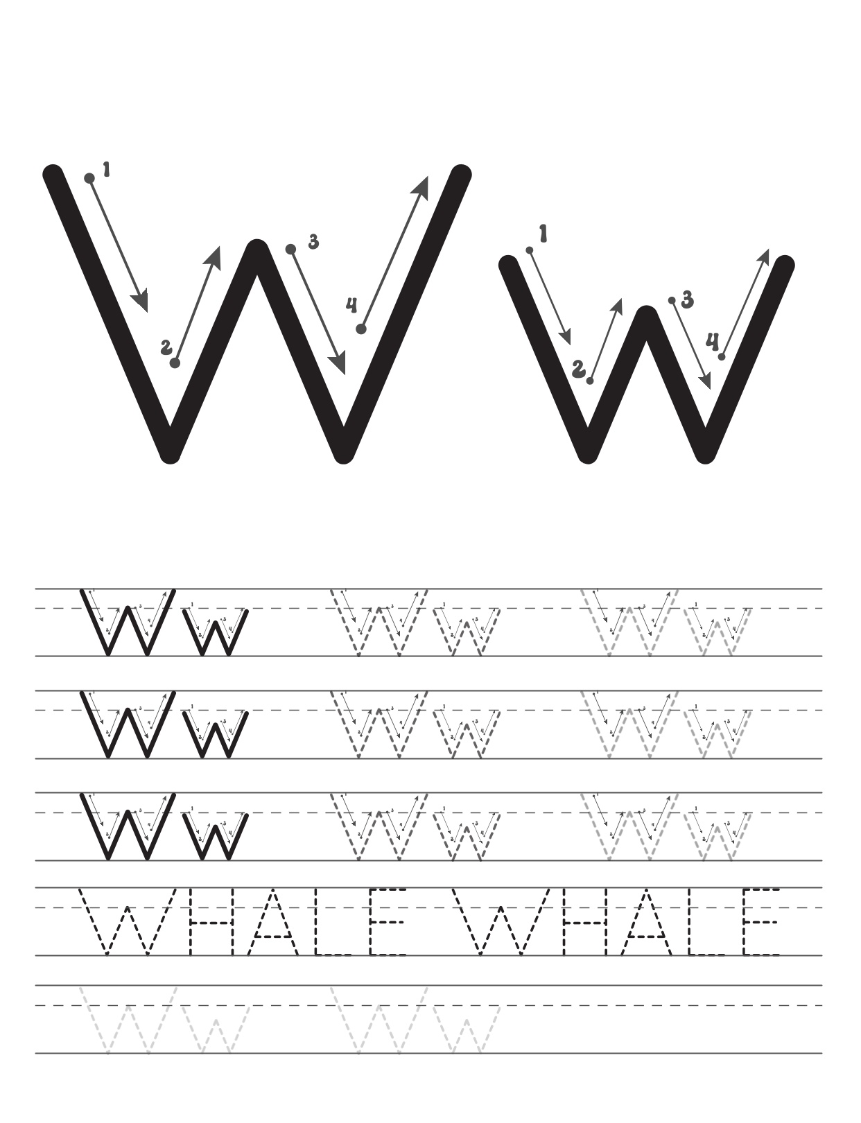 Alphabet - Writing Practice Worksheets