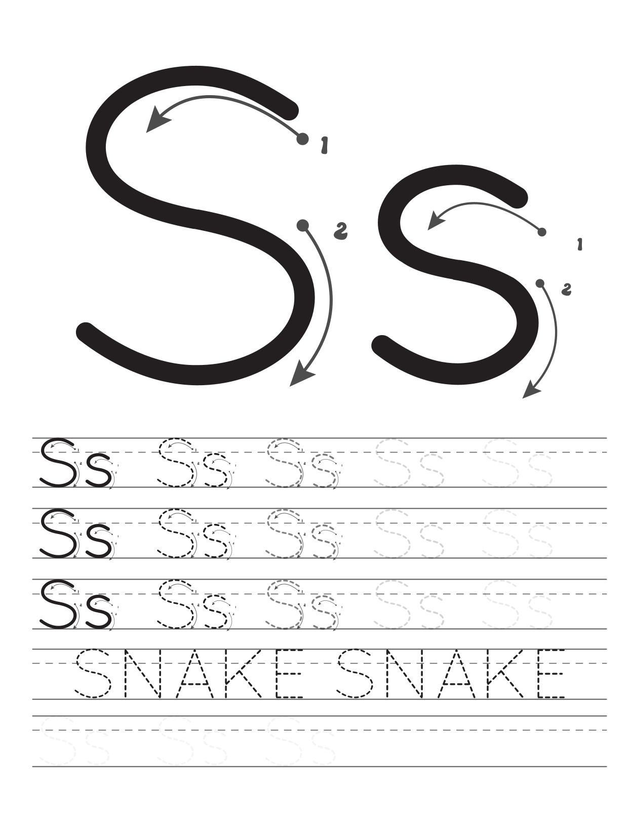 Alphabet - Writing Practice Worksheets