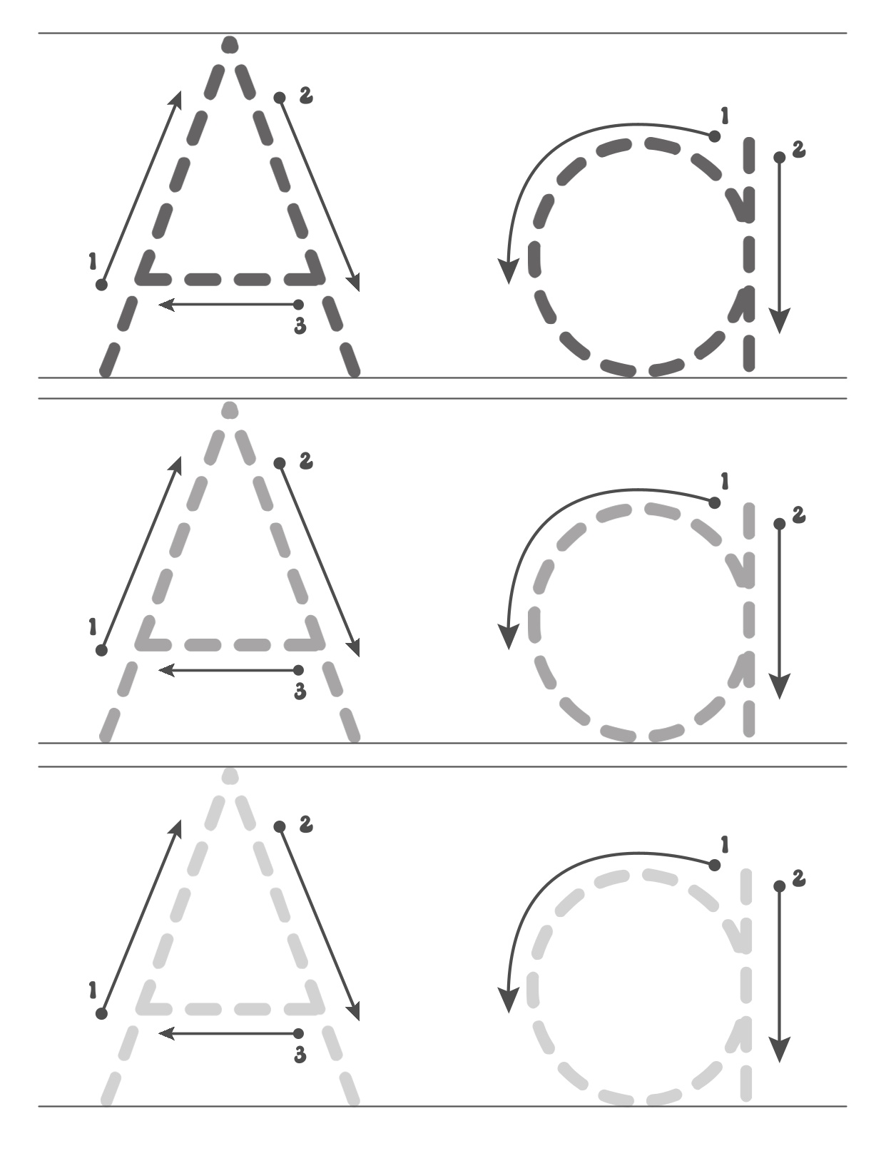 Alphabet - Writing Practice Worksheets