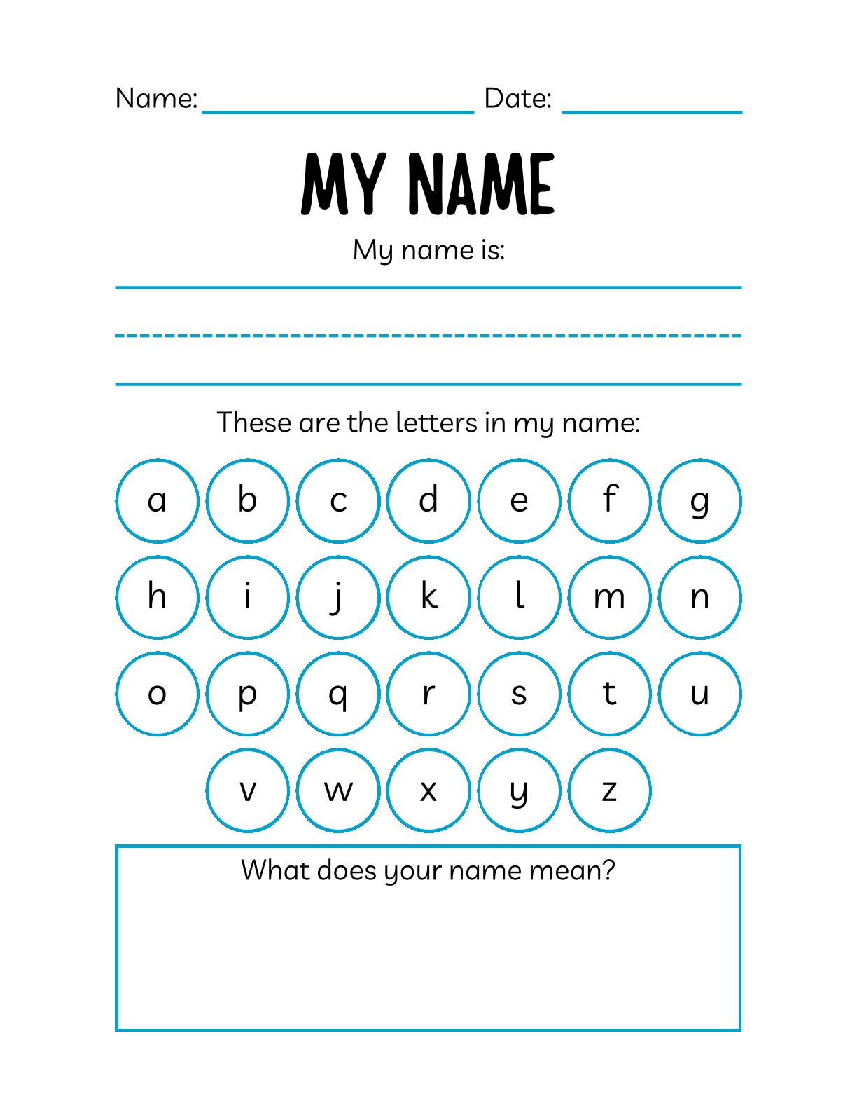 Alphabets - Tracing and Identification