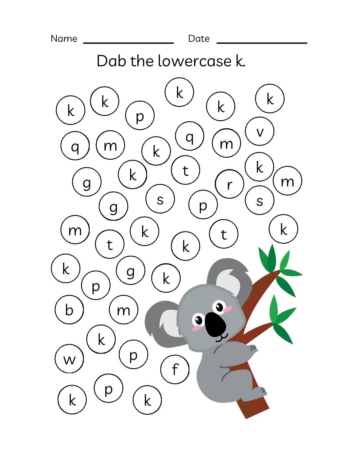 Alphabets - Tracing and Identification