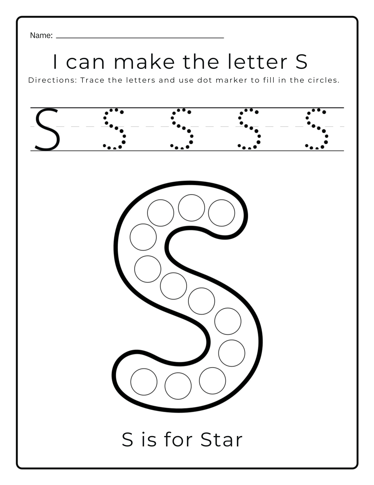 Alphabets - Tracing and Dab