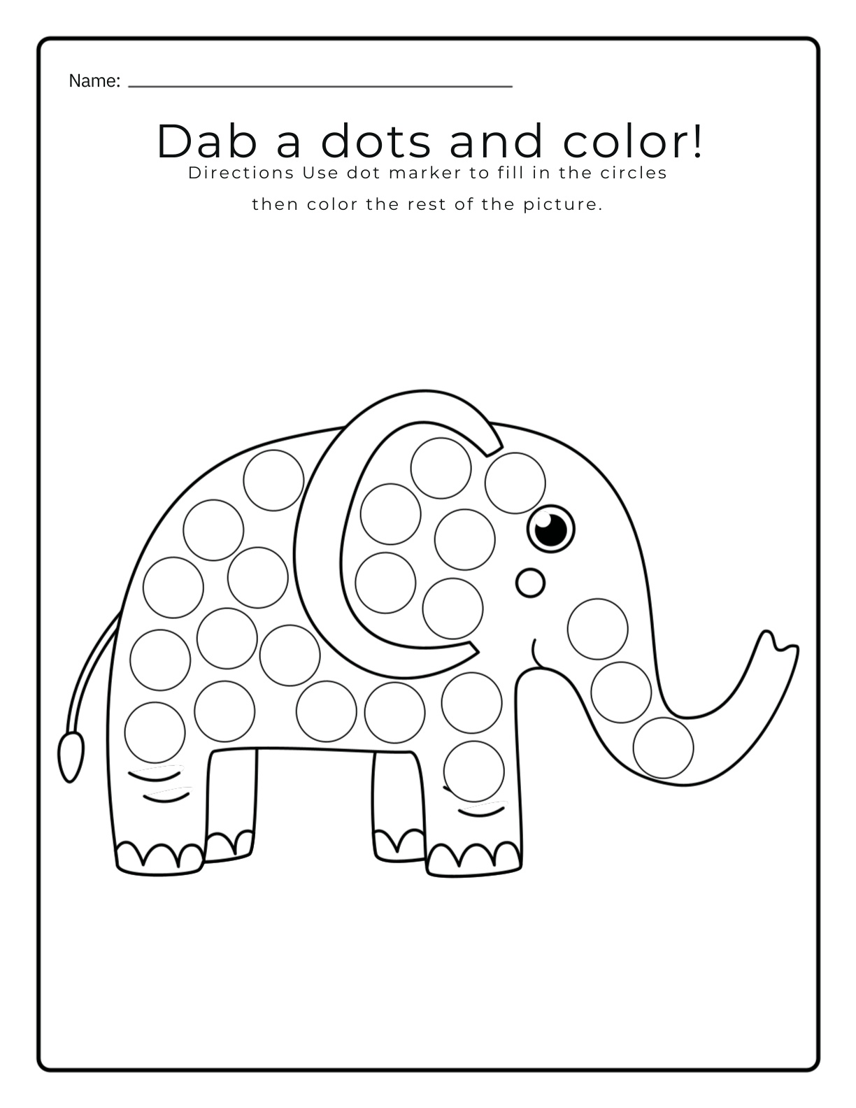 Alphabets - Tracing and Dab