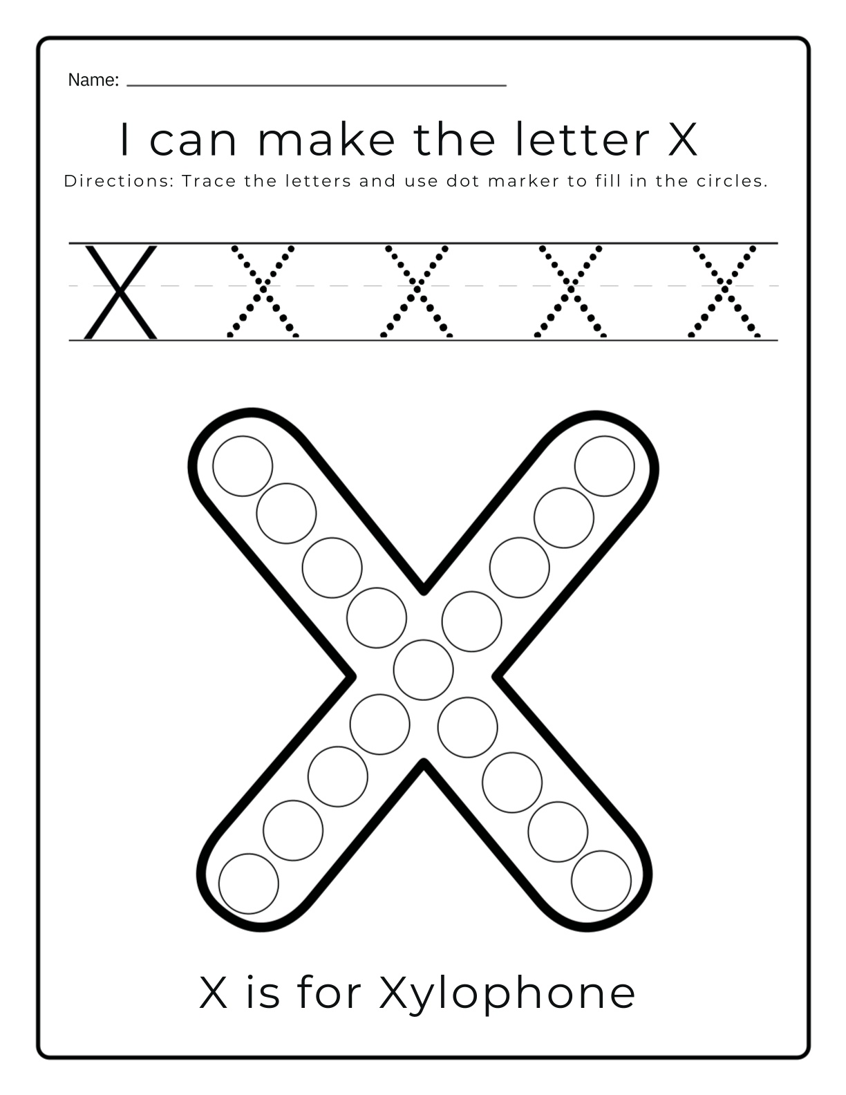 Alphabets - Tracing and Dab