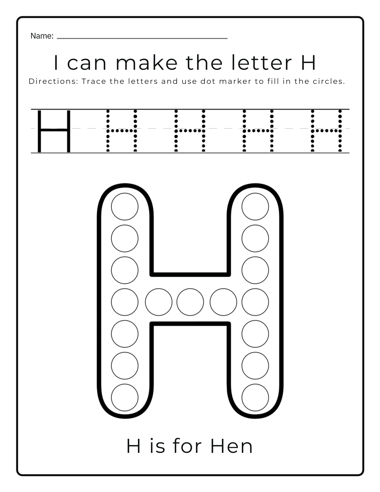 Alphabets - Tracing and Dab