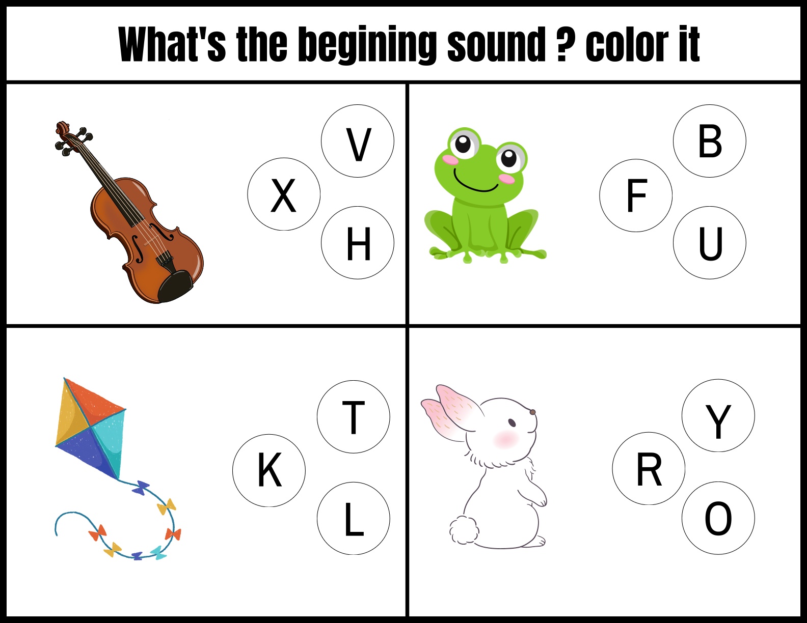 Alphabets - Beginning Sounds and Letter Identification 