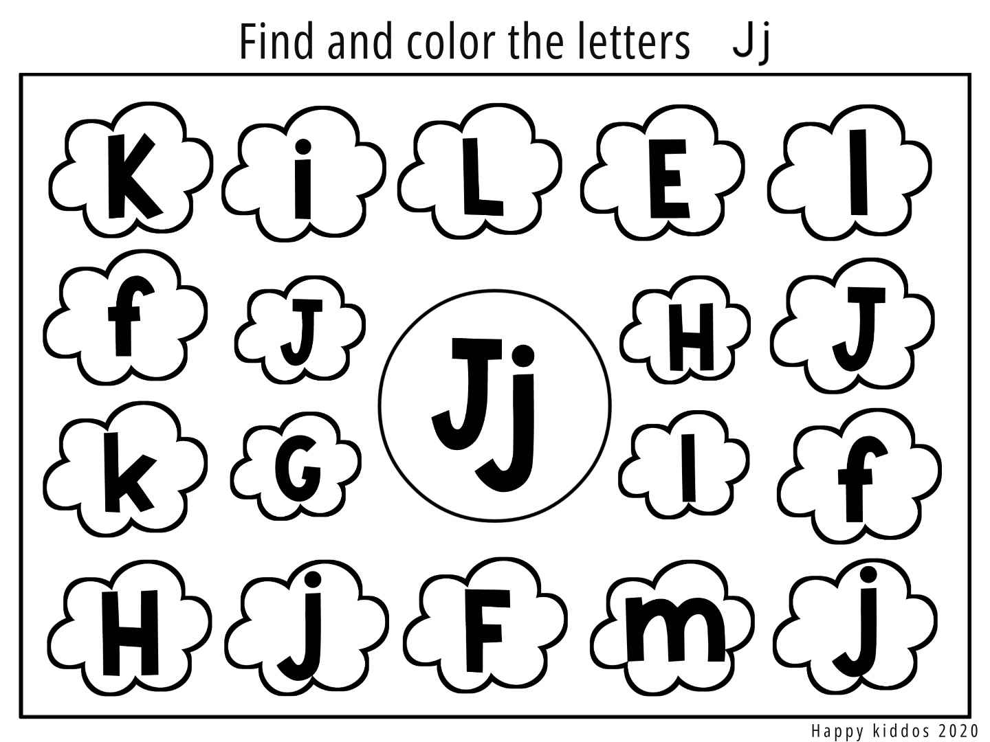 Alphabets - Find and Color