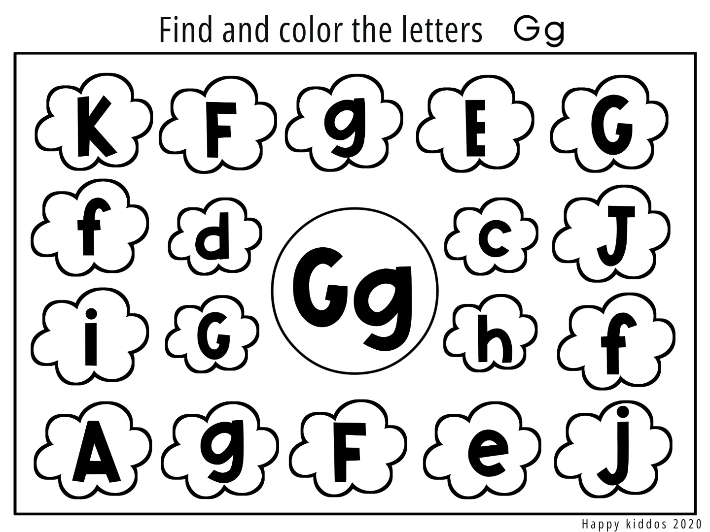 Alphabets - Find and Color