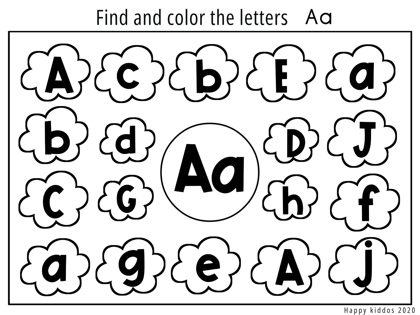 Alphabets - Find and Color