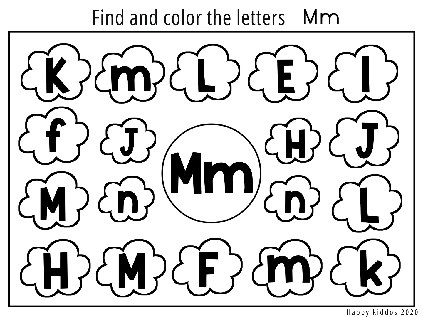 Alphabets - Find and Color