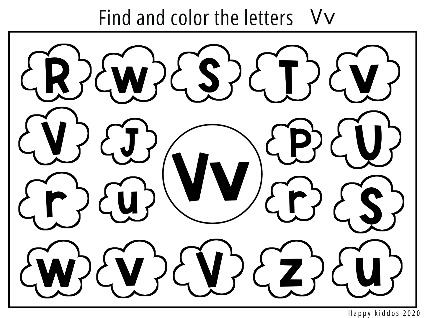 Alphabets - Find and Color